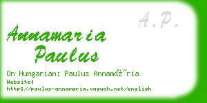 annamaria paulus business card